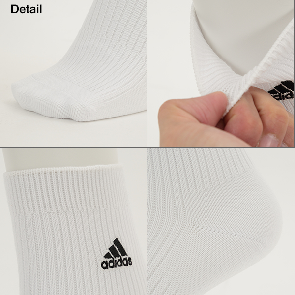 adidas ロークルー丈ソックス 3足組 19-21cm～23-25cm (アディダス 靴下 ジュニア ソックス クルー 男の子 子供) (在庫限り)