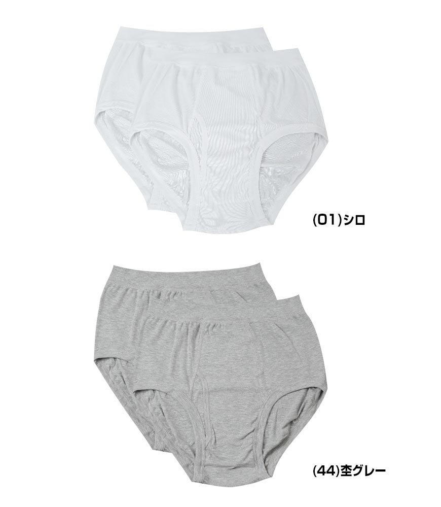 ブリーフ 綿100% 大きいサイズ 2枚組 3L~5L (メンズ 下着 パンツ 綿 ゆったり インナー 白 グレー)