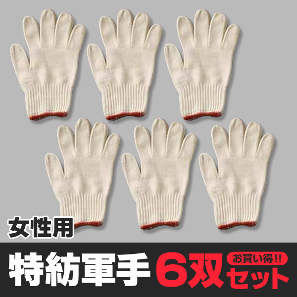 婦人用綿100%手袋 2枚組 フリーサイズ (綿100% 婦人用 手袋 2双入り) (ワーキング) (取寄せ)