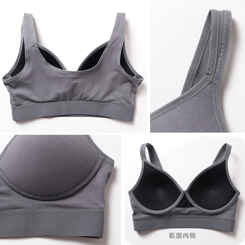 ノンワイヤー モールドカップブラ ノンワイヤーブラ SS S M L ブラジャー 綿 締め付けない モールドブラ シンプル コットン レディース 女性 インナー 下着 シンプル リラックス