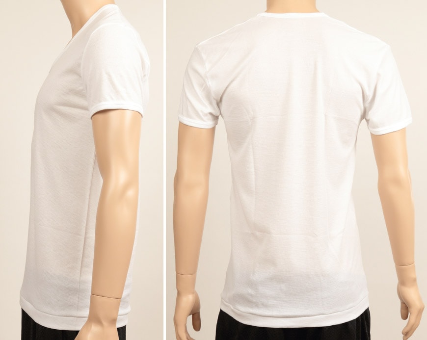 Tシャツ メンズ 半袖U首シャツ インナー 2枚組 M~LL (男性 紳士 肌着 半袖 tシャツ Uネック インナーウェアー 夏 吸水速乾 吸汗速乾 抗菌防臭 鹿の子編み M L LL) 【在庫限り】
