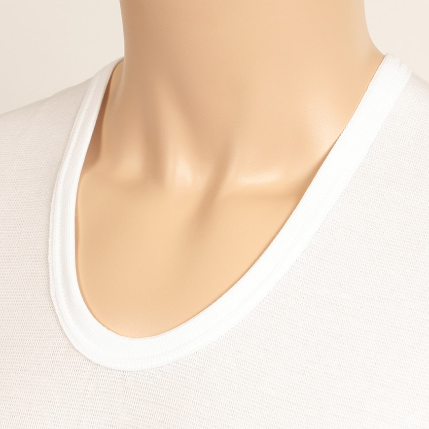 Tシャツ メンズ 半袖U首シャツ インナー 2枚組 M~LL (男性 紳士 肌着 半袖 tシャツ Uネック インナーウェアー 夏 吸水速乾 吸汗速乾 抗菌防臭 鹿の子編み M L LL) 【在庫限り】