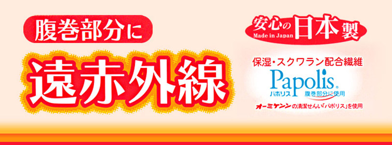 部分保温遠赤肌着 腹巻き付き5分長パンティ M～LL (レディース 婦人 冷え防止 腹巻付き) (婦人肌着) (取寄せ)