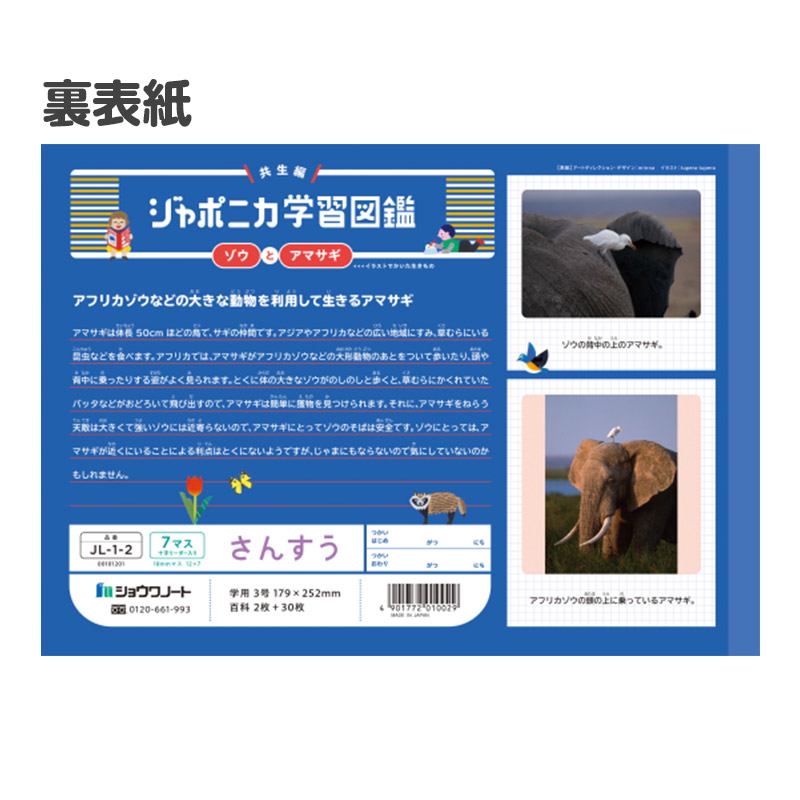 算数ノート 5冊セット さんすうノート 学習帳 17マス 5mm方眼 方眼ノート 中心リーダー 日本ノート 縦252×横179mm キョクトウ カレッジアニマル 小学生 小学1年生 小学2年生 小学3年生 小学4年生 小学5年生 小学6年生 計算 宿題 新学期 入学準備