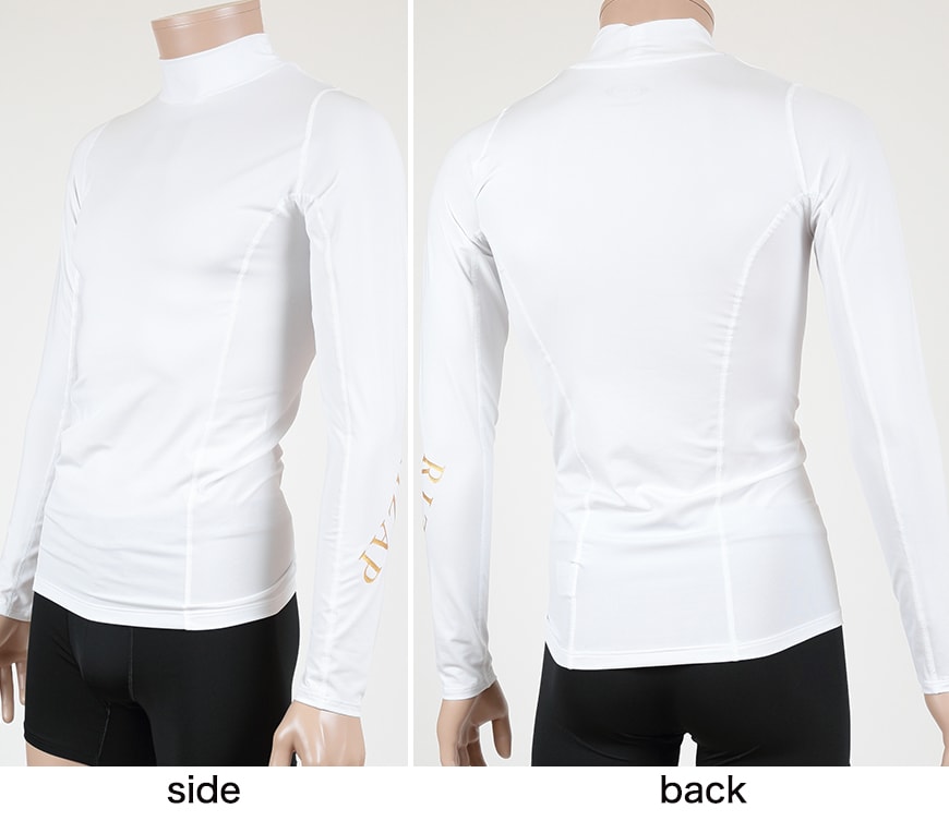 ライザップ メンズ コンプレッション ハイネック 長袖シャツ M~LL (RIZAP 男性 紳士 Tシャツ スポーツ ヨガ フィットネス トレーニング 筋トレ ジム 運動 普段使い 日常使い アンダーウェア インナー 白 黒 グレー) 【在庫限り】