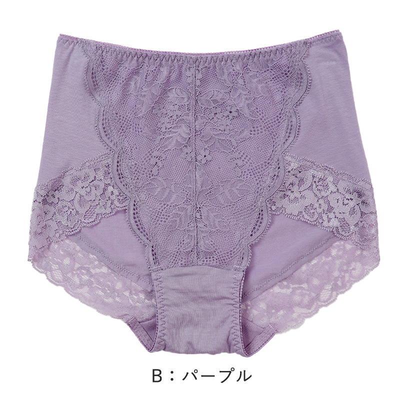 お腹押さえ ショーツ レース M L LL 補正 下着 補整 ショーツガードル お腹 下腹 レディース 女性 インナー たるみ パワーネット 引きしめ 産後 可愛い ストレッチ 吸水速乾 綿マチ付き