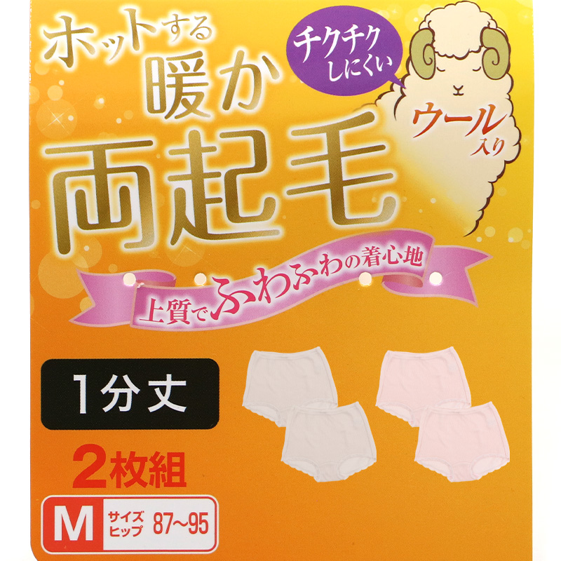 ショーツ レディース 2枚組 綿混 あったか 当て布付き M L LL あったかインナー 暖かい 下着 起毛 パンツ パンティ 寒さ対策 冷え対策 女性 インナー 婦人 肌着 防寒 ストレッチ 秋 冬 深め 深ばき まとめ買い