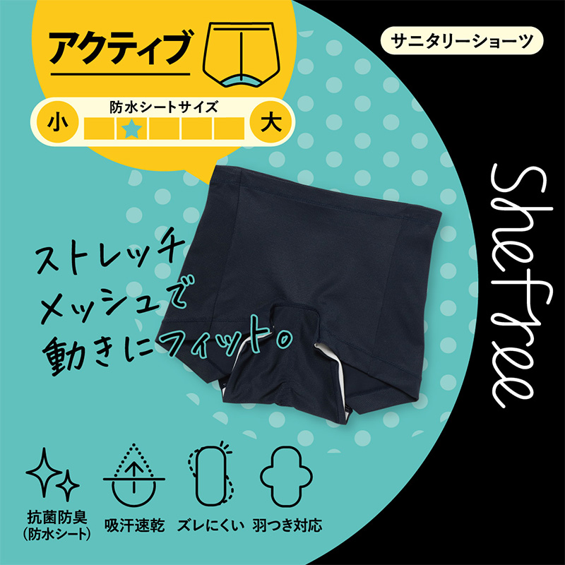 サニタリーショーツ 生理用ショーツ ナイト用 夜用 ショーツ レディース 羽根つき 2枚セット M・L 生理用 防水 アツギ サニタリー 羽つき ウイング 下着 インナー ATSUGI atsugi フェムテック フェムテック用品 生理用品