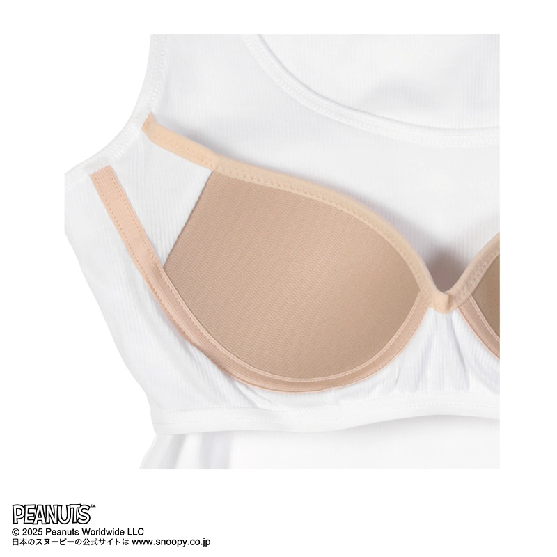 カップ付きキャミソール キッズ 小学生 キャミソール 子供 リブ 女の子 スヌーピー 150cm 160cm 165cm 女児 カップ付キャミソール インナー 下着 中学生 女子 カップ付きインナー パッド付き ジュニアブラ ファーストブラ