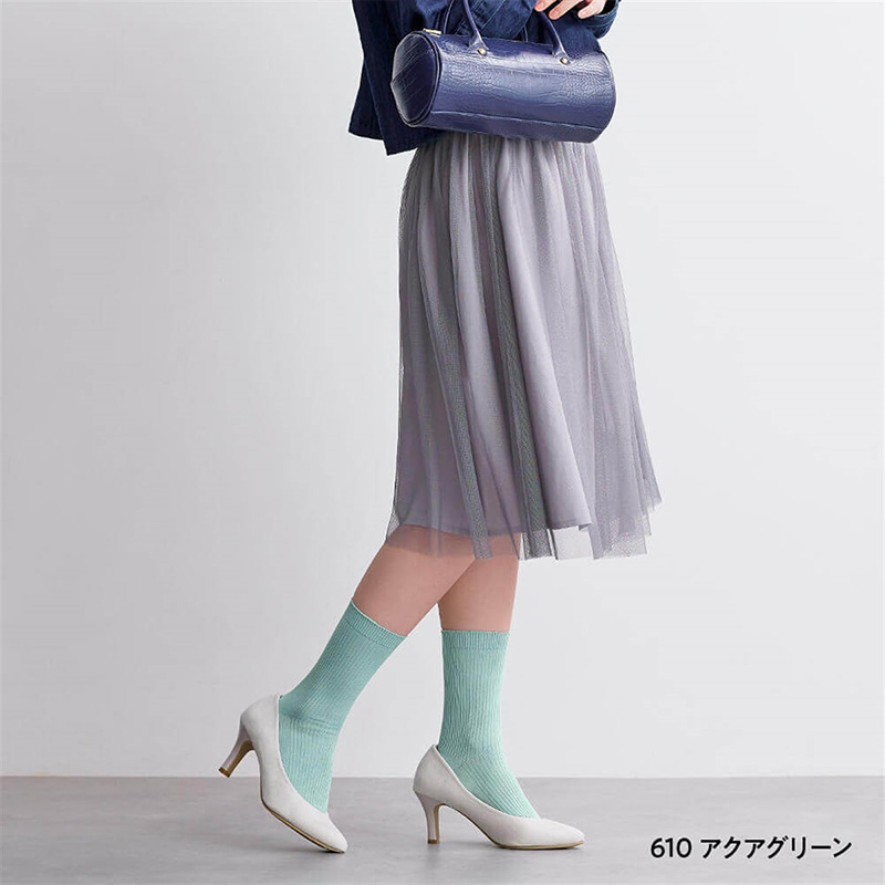 ハイソックス レディース 25デニール カラーソックス シアー 薄手 Atsugi COLORS アツギカラーズ 22-25cm 透け感 美脚 おしゃれ 靴下 ひざ下 春夏 デイリー 通勤 オフィス かわいい シンプル シアーソックス ニュアンスカラー コーデ映え 差し色