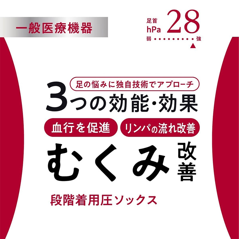 アツギ メディカル Atsugi Medical 一般医療機器 着圧ソックス つま先なし 足首28hPa レディース 23-25cm 着圧ソックス トウレス ハイソックス オープントウ 抗菌防臭 医療用 ふくらはぎサポート 段階着圧 むくみ対策 美脚ケア フィット 快適