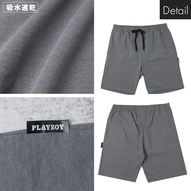 Tシャツ メンズ 半袖 クルーネック 吸汗速乾 インナー スポーツ PLAYBOY M L LL プレイボーイ ロゴTシャツ 半袖Tシャツ メンズTシャツ 丸首Tシャツ カットソー トップス ストレッチ 通気性 シンプル 夏