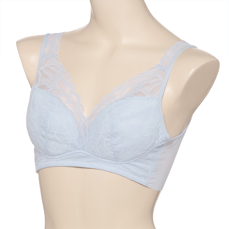 アツギ ブラジャー ノンワイヤー レディース シームレスカップ 軽い 軽量 レースブラ 脇肉すっきり M L LL 夏 ブラ 下着 インナー 吸汗速乾 メッシュカップ 脇高ブラ 4列ホック 美胸 レディースブラ