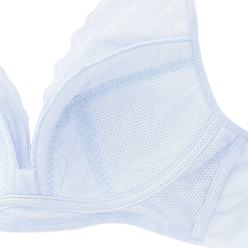 アツギ ブラジャー ノンワイヤー レディース シームレスカップ 軽い 軽量 レースブラ 脇肉すっきり M L LL 夏 ブラ 下着 インナー 吸汗速乾 メッシュカップ 脇高ブラ 4列ホック 美胸 レディースブラ