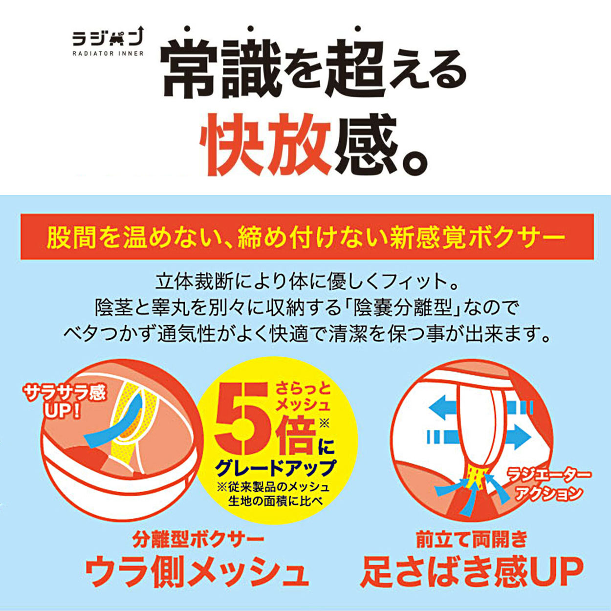 ボクサーパンツ 前開き メンズ 分離 ホールド感 機能性 通気性 快適 蒸れない 履き心地 インナー M-LL (気持ちいい 下着 肌着 男性 プレゼント ギフト L)