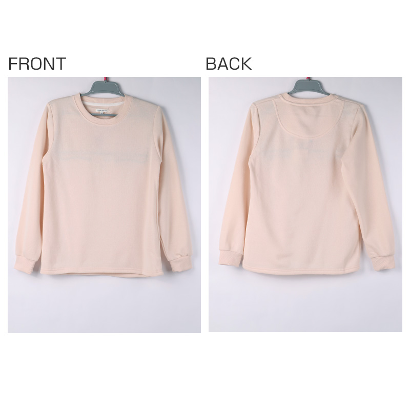 裏起毛 ルームウェア レディース パジャマ 上下セット 長袖 冬 保温 丸首 クルーネック 部屋着 M L LL 婦人 無地 セットアップ シンプル リラックスウェア トレーナー ふんわり やわらか 暖かい あったか 冷え対策 おしゃれ プレゼント ギフト アンチピリング加工