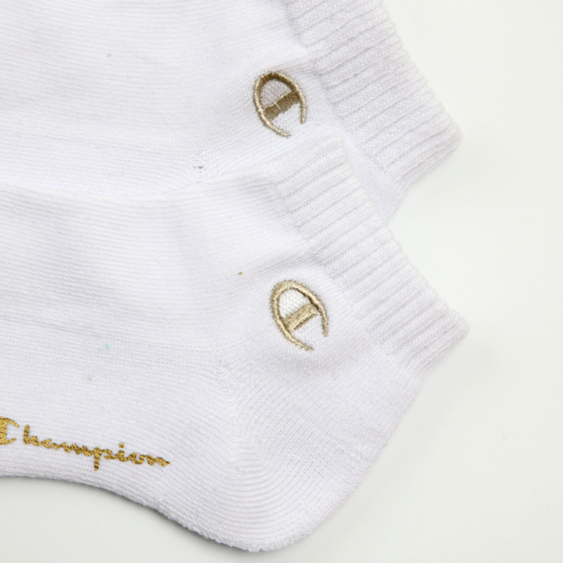 ヘインズ Champion メンズ 金刺繍ショートレングスソックス 3足組 25-27cm (チャンピオン ハーフパイル仕様 ワンポイント ロゴ 25-27cm) (在庫限り)