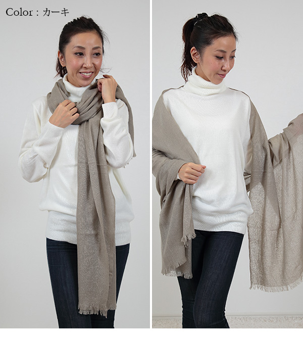 arcadiarca カシミヤ100% レディースガーゼ織りストール フリーサイズ (アルカディアルカ カシミア100% 女性 カシミヤマフラー マフラーストール ガーゼ ガーゼ織り) 【在庫限り】