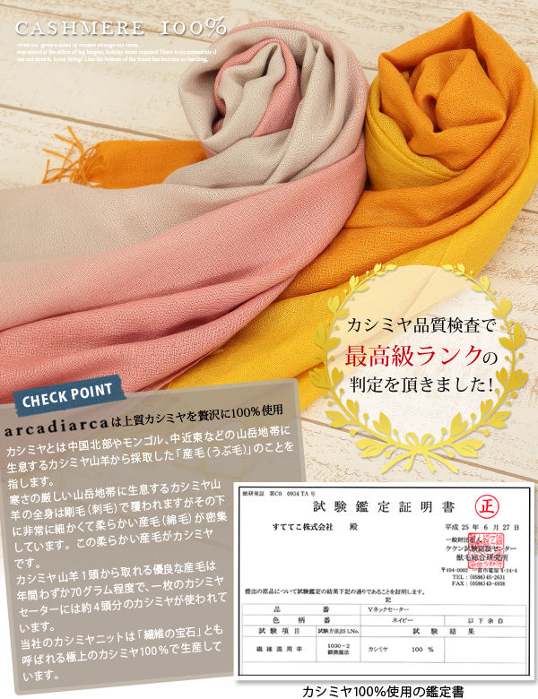 カシミヤ100% メンズ グラデーションストール フリーサイズ (カシミヤ ストール カシミア マフラー 大判 男 防寒 カシミヤ100 薄手 ギフト プレゼント arcadiarca) (在庫限り)