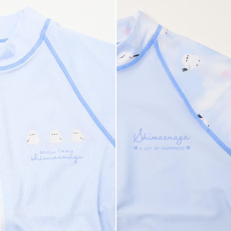 キッズ 水着 女の子 タンキニ セパレート シマエナガ フリル タンクトップ ガールズ ジュニア スイムウェア かわいい 鳥柄 アニマル柄 ポリエステル混 ストレッチ ピンク グリーン ブルー 120cm~140cm プール 海 水遊び 夏用