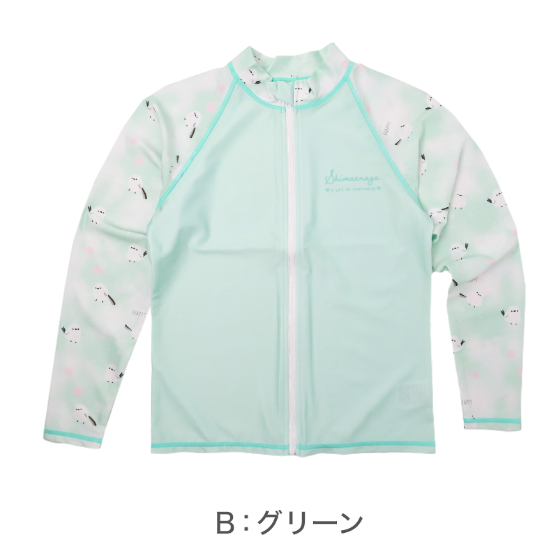 キッズ 水着 女の子 タンキニ セパレート シマエナガ フリル タンクトップ ガールズ ジュニア スイムウェア かわいい 鳥柄 アニマル柄 ポリエステル混 ストレッチ ピンク グリーン ブルー 120cm~140cm プール 海 水遊び 夏用