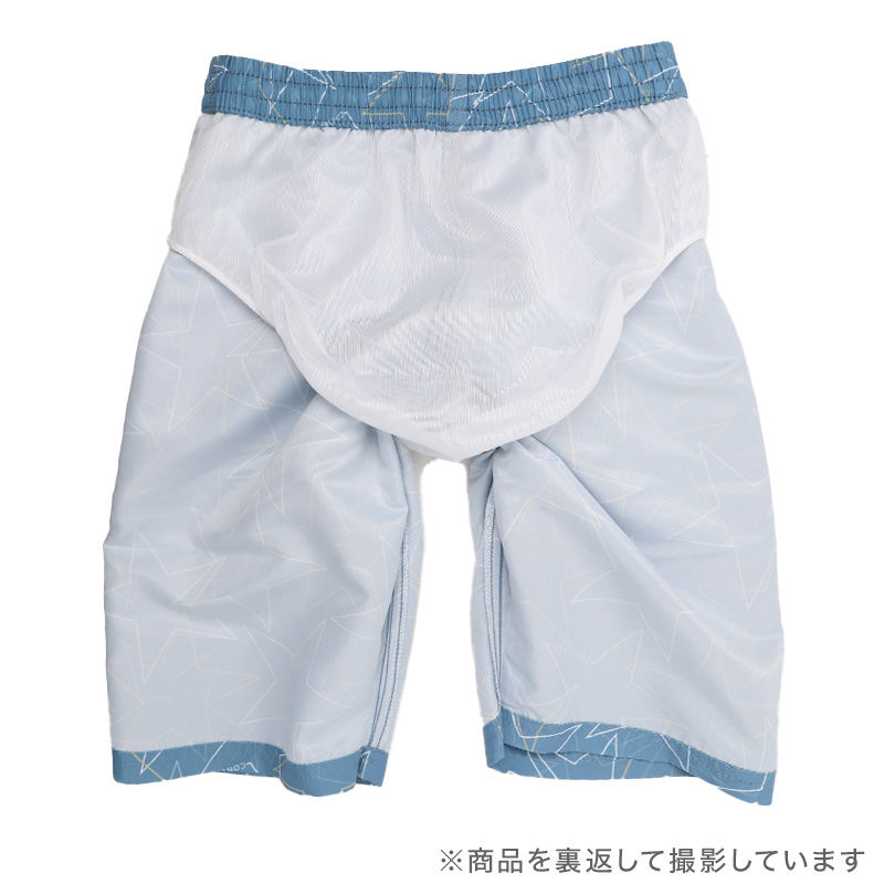 サーフパンツ キッズ 男の子 PIKO ピコ HAWAIIAN LONGBOARD WEAR フラワー柄 水着 海パン スイムパンツ ボーイズ ジュニア ポリエステル ウエスト調節ヒモ 140cm～160cm ブラック ブルー プール 海 水遊び 夏用