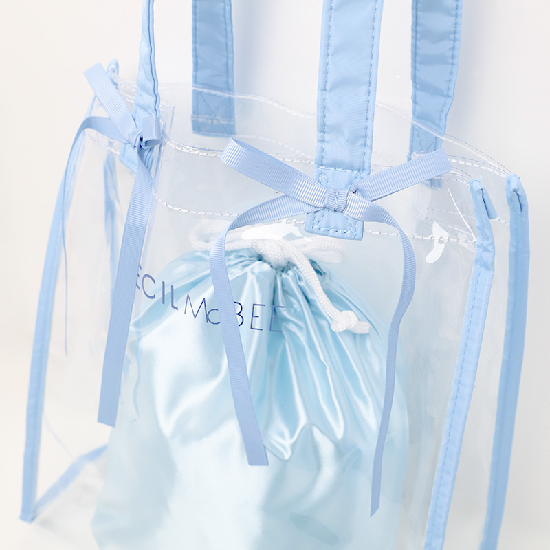 プールバッグ キッズ 女の子 ナップサック 2WAY トートバッグ CECIL McBEE セシルマクビー ショルダーバッグ 大きめ 体操服入れ 水着入れ お名前スペース 紐調節可 ポリエステル ブラック ベージュ ピンク W38×H44cm 学校用 水泳授業