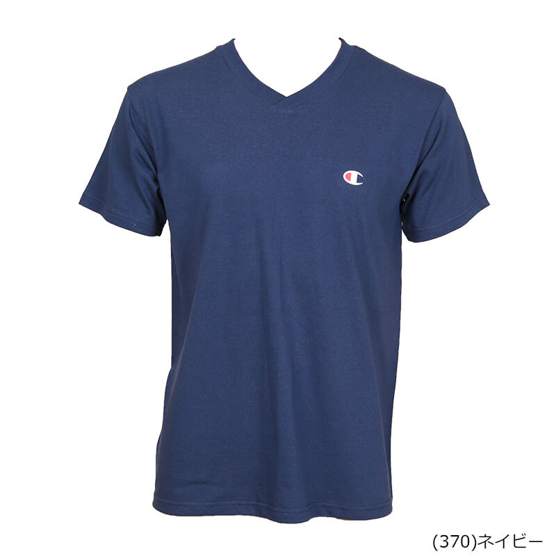 チャンピオン Tシャツ 半袖 インナー S～LL (tシャツ 綿 メンズ 下着 シャツ 肌着 インナーシャツ トップス vネック 吸汗 速乾) (在庫限り)