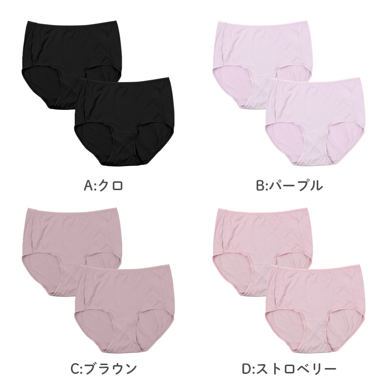 レディース ショーツ 2枚組 深履き 深ばき 深め パンツ インナー M L LL 下着 女性用 綿混 なめらか 伸びる ストレッチ ゆったり 楽ちん らくちん 締め付けにくい お腹すっぽり 包み込む フィット デイリー 普段使い 無地 シンプル 婦人