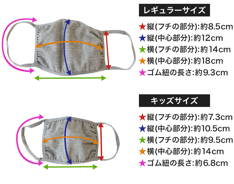 布マスク 3枚組 キッズサイズ・レギュラーサイズ (マスク 洗える 布 綿 子供用 白 無地 花粉対策 やわらかい 耳が痛くならない) (在庫限り)