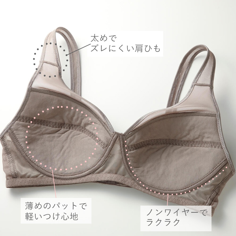 グンゼ ノンワイヤーブラジャー ノンワイヤーブラ フルカップ ブラジャー 夏用 M～LL 軽ブラ GUNZE 下着 女性 薄い 軽い 速乾 レディース インナー ワイヤーなし 大きいサイズあり 楽 締め付けない