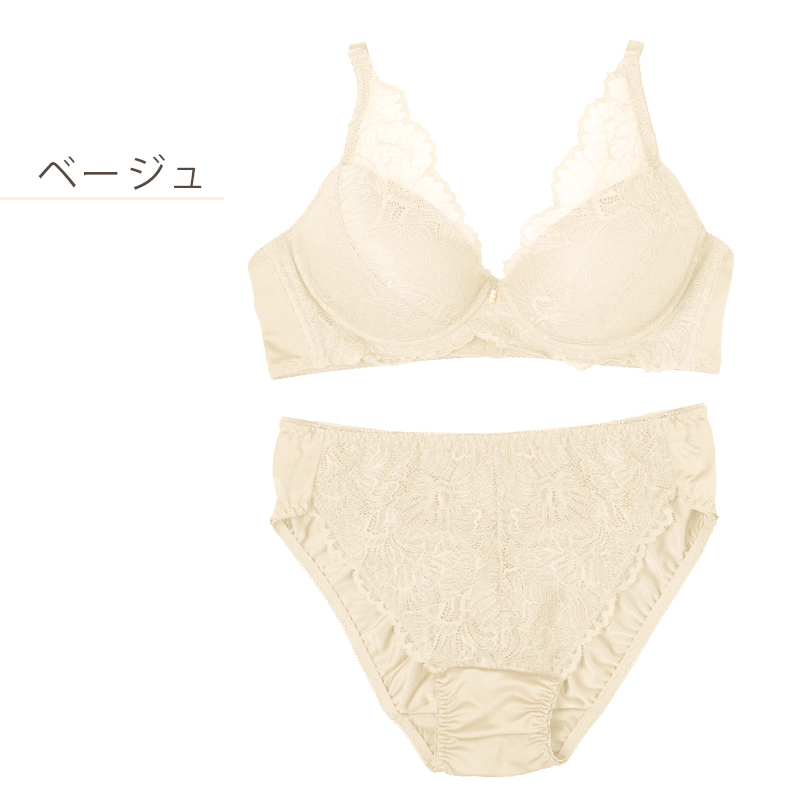 ノンワイヤー ブラ ショーツ 上下セット S ～ LL ブラジャー フルカップ レディース 下着 セットアップ インナー レース かわいい 補整下着 痛くない 楽ちん