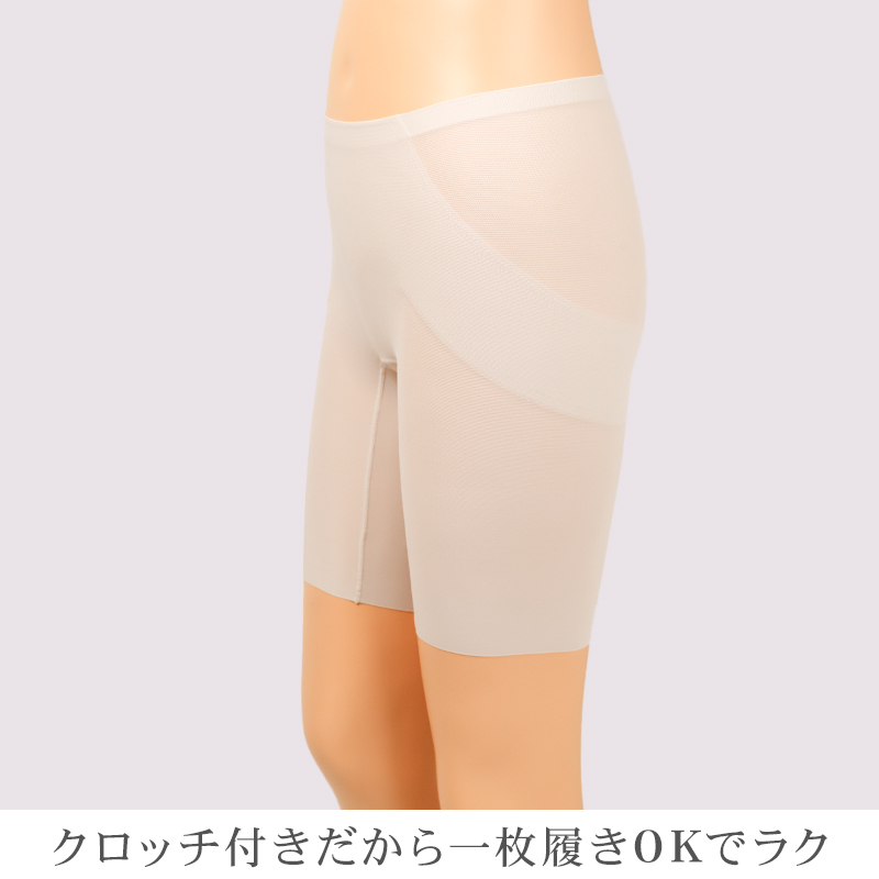 ガードル ロング レディース 骨盤サポート 補整下着 シームレス ハイウエスト お腹引き締め ヒップアップ 裾ヘム 一枚履きOK M L LL インナー 下着 美ライン 無地