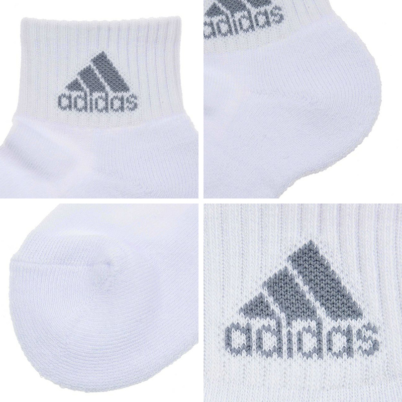 福助 adidas ショート丈ソックス 3足組 23-25cm (アディダス ソックス 靴下 レディース 女 セット まとめ買い フクスケ 福助) (在庫限り)