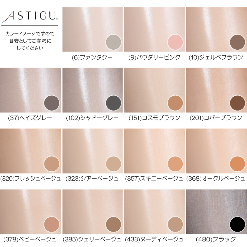 アツギ アスティーグ 肌 ストッキング まとめ買い 9足セット S-M～L-LL (ASTIGU パンティストッキング パンスト パンティーストッキング レディース) (在庫限り)