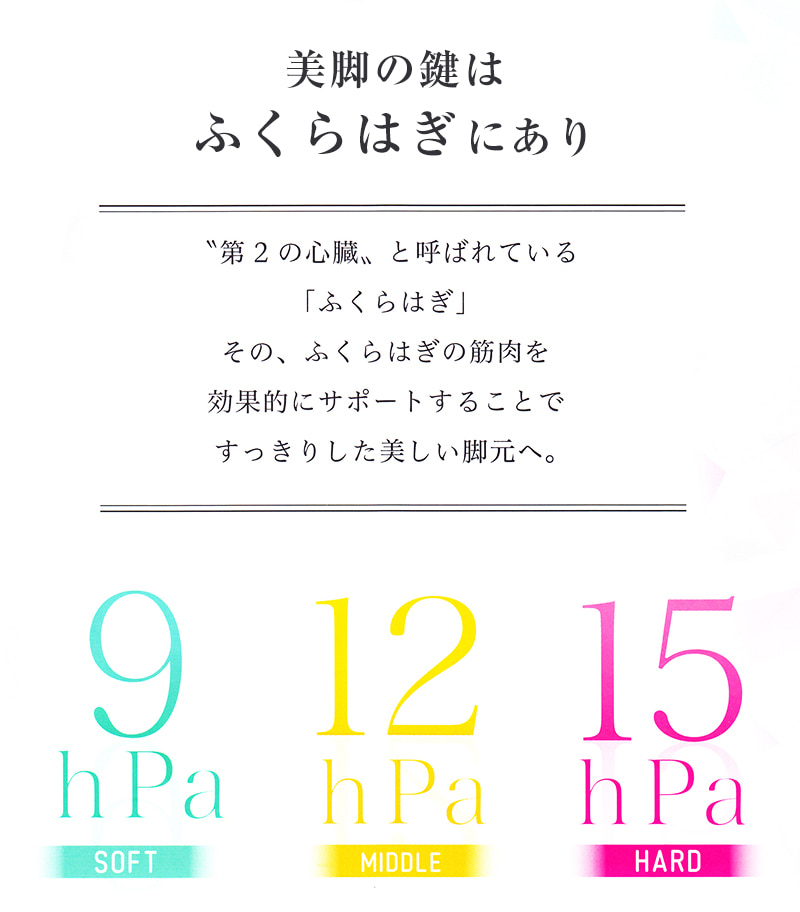 アツギ 着圧ストッキング ふくらはぎ9hPa M・L (レディース 着圧 パンスト ストッキング インナー ビューティクリニカル ソフト) (在庫限り)