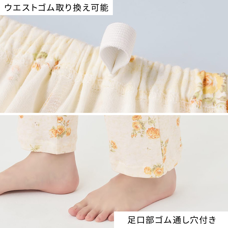 グンゼ パジャマ レディース 綿100 日本製 S～LL GUNZE ホームウェア ルームウェア コットン cotton 花柄 介護 寝巻 長袖 長ズボン 春 秋 母の日 敬老の日 ギフト プレゼント (送料無料)