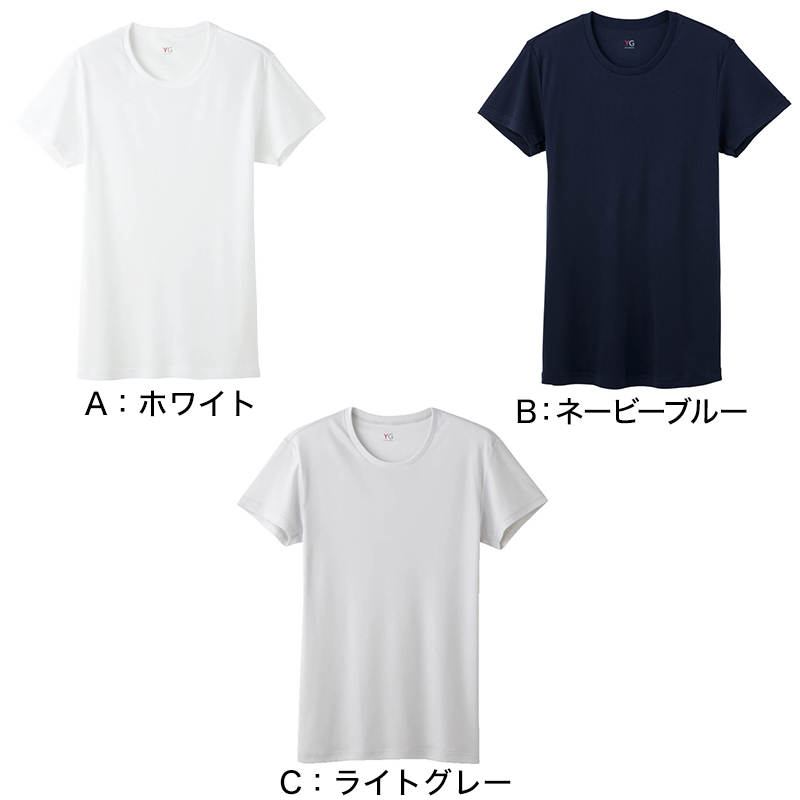 グンゼ YG Tシャツ メンズ クルーネックTシャツ tシャツ 2枚組 M～LL (GUNZE 男性 紳士 下着 肌着 半袖 インナー 吸汗速乾 ムレ緩和 抗菌防臭 ニオイ対策 M L LL)