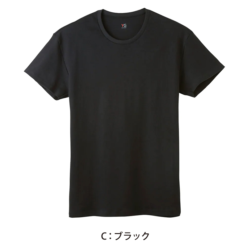 グンゼ YG tシャツ メンズ 半袖 綿100% あったか インナー クルーネック M～LL (厚地 厚手 暖かい 男性 下着 肌着 コットン 綿 丸首 アンダーウェア GUNZE)