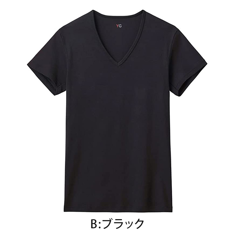 グンゼ インナー メンズ 半袖 綿100% vネック tシャツ 消臭 M～3L インナーシャツ 肌着 下着 紳士 男性 吸汗速乾 インナーウェア YG ワイジー シャツ M L LL 汗臭 ムレ 白 黒 灰 綿100 ネクストラ ネクストラプラス