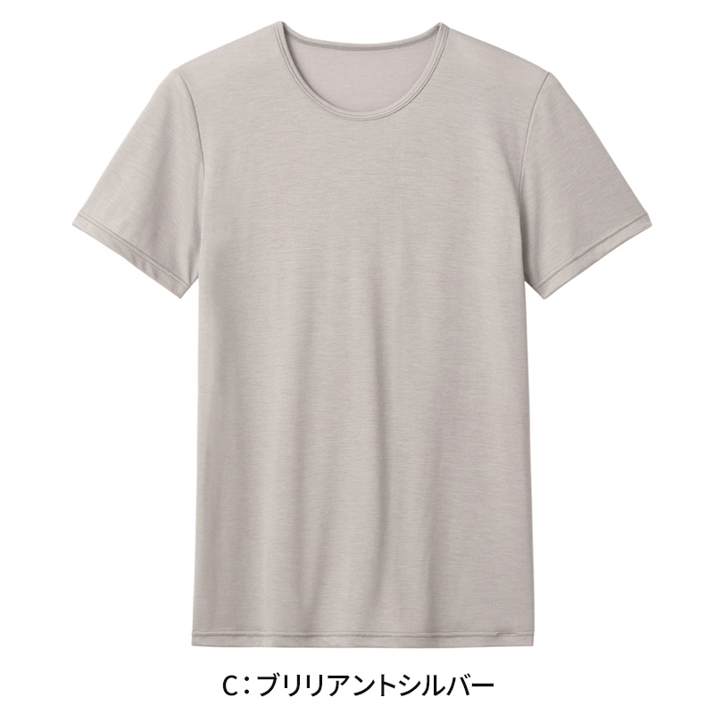 アセドロン クルーネック Tシャツ グンゼ 鹿の子 クールマジック メンズ M～LL gunze coolmagic 吸汗速乾 消臭 丸首 半袖 シャツ 下着 肌着 インナー 夏 プレゼント ギフト 父の日