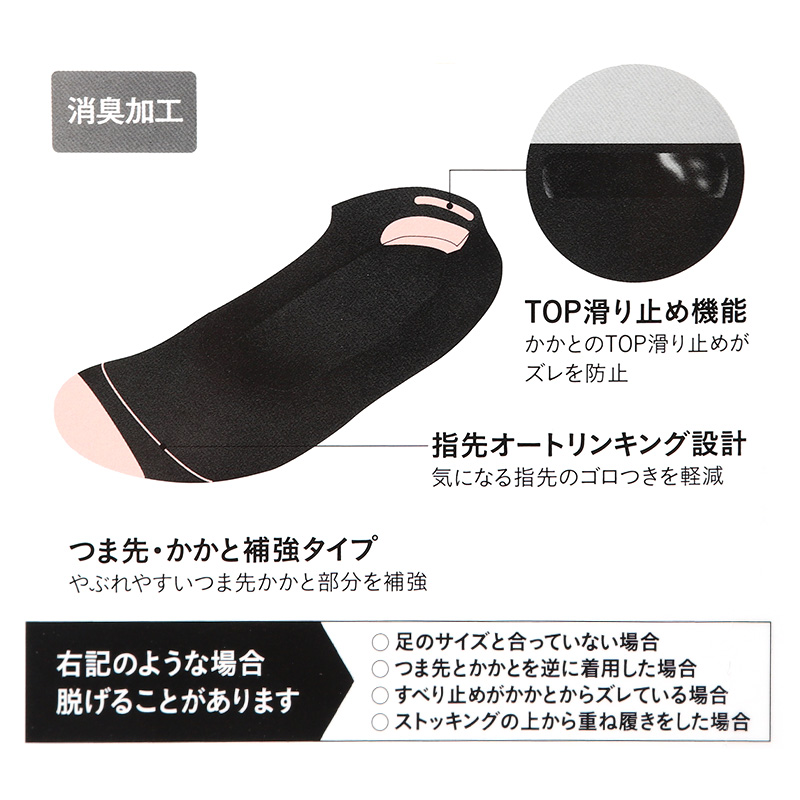 サブリナ タフ ナイロン フットカバー 浅履き 深履き グンゼ 23 24 25 cm sabrina tough gunze 脱げにくい カバーソックス パンプス ズレにくい 無地 シンプル 滑り止め 靴下 ソックス くつした 肌 黒