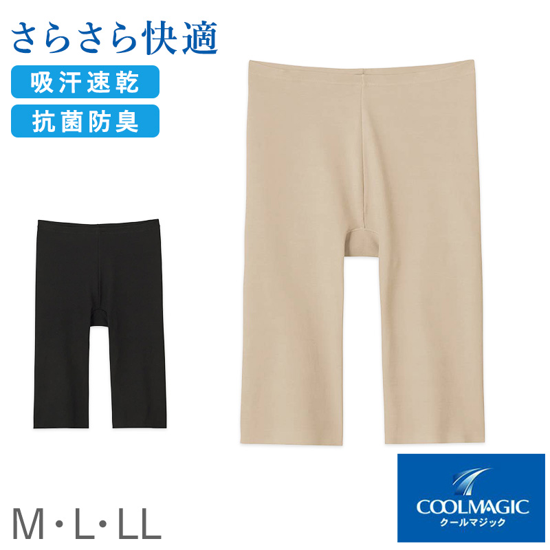 レディース ショーツ 2分丈 レギュラーショーツ M L LL カットオフ 響きにくい 吸汗速乾 抗菌防臭 夏用ショーツ 透けにくい 下着 女性用 インナー ひびかない ゴムなし 締め付けない さらさら パンツ 涼しい 一枚ばき グンゼ COOLMAGIC