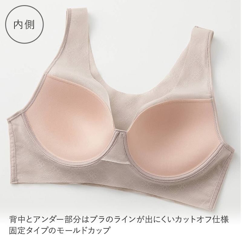 グンゼ ノンワイヤーブラ シームレスブラ 無縫製ブラ レディースブラ M L LL キレイラボ ハーフトップ 軽いブラ ブラジャー カットオフブラ 軽メイク ブラトップ ブラ シームレス インナー 響きにくいブラ ストレスフリー ノンワイヤーインナー 楽ブラ