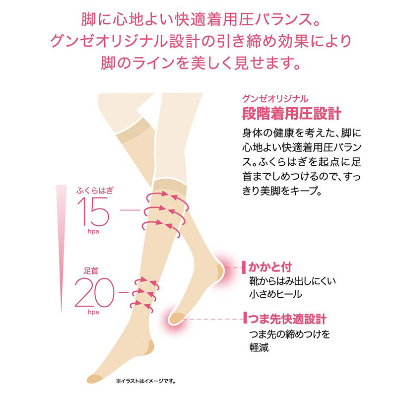 着圧ストッキング ひざ下 ハイソックス レディース 強着圧 足首25hPa M L 段階着圧 着圧ソックス 美脚 引き締め むくみ対策 ふくらはぎサポート 脚やせ 美脚ストッキング 着圧ハイソックス ひざ下ストッキング オフィス 立ち仕事 デスクワーク 脚ケア フットケア