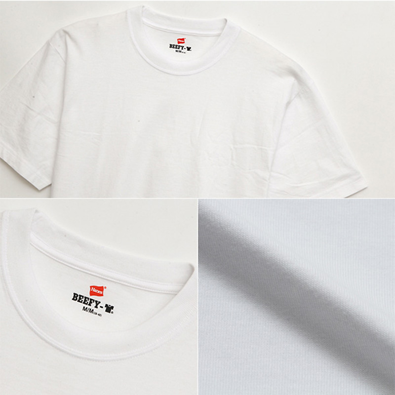 ヘインズ ビーフィー Tシャツ 2枚組 メンズ hanes beefy S～XL Hanes 綿100% インナー 半袖 無地 2枚セット 下着 肌着 セット コットン 男性 紳士 S M L LL