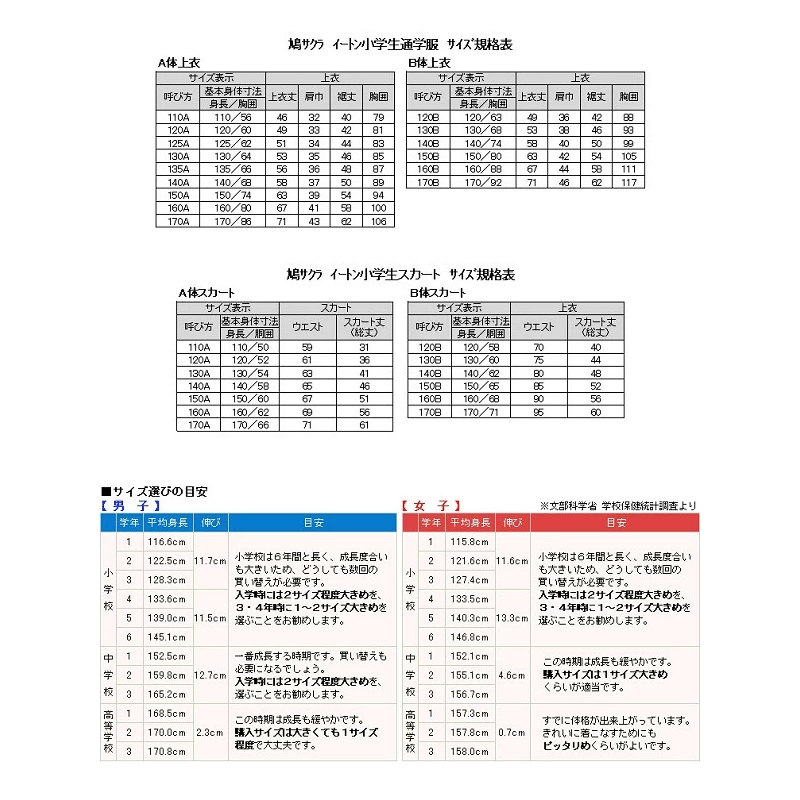 イートン学生服 女子上下セット 16本車ヒダスカート 120cmA・130cmA (鳩サクラ ハトサクラ ハトザクラ 女の子) (送料無料) (取寄せ)