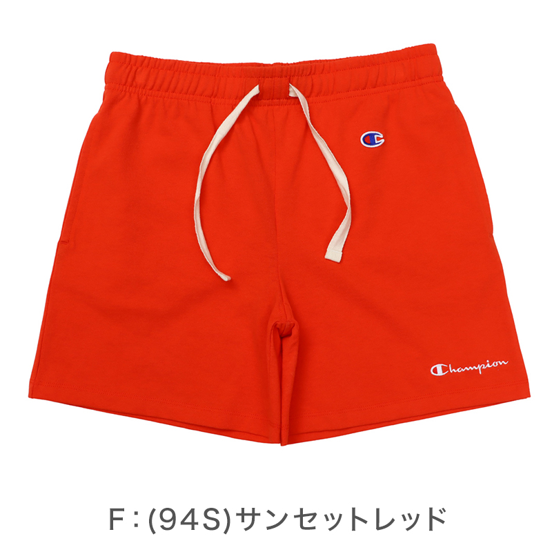 Champion 綿100％ ショートパンツ メンズ ハーフパンツ メンズショーツ 短パン ブランドショーツ コットンショーツ 夏パンツ カジュアルパンツ リラックスパンツ S M L XL XXL ウエストゴム ワンポイント ロゴパンツ スポーツ カジュアル 部屋着 ルームウェア 夏服