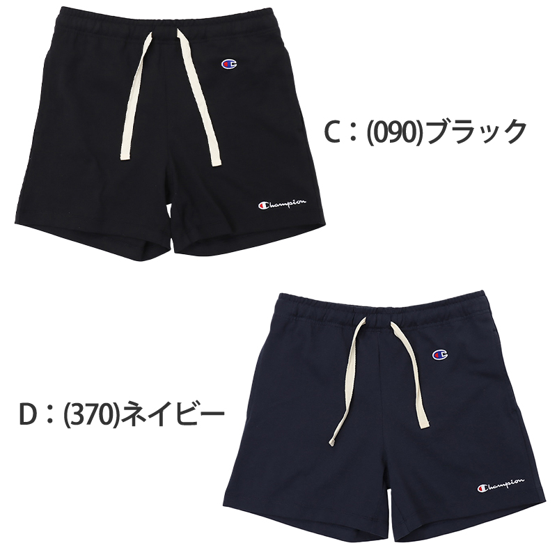 Champion ショートパンツ レディース 綿100% 無地 ボトム ルームウェア M・L チャンピオン 春 夏 ハーフパンツ 女性 婦人 ズボン 部屋着 シンプル スポーツ