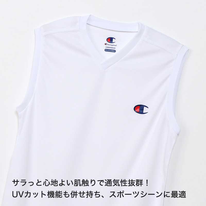 ヘインズ Champion ボーイズ メッシュ スリーブレスシャツ 130cm～160cm (Champion ジュニア ロゴ ) (在庫限り)